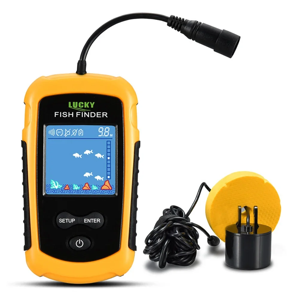 Fish Finder Transducer - Penemu ikan berkabel portabel layar LCD