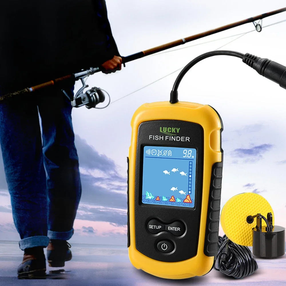 Penemu ikan berkabel portabel  - Fish Finder Transducer ulasan dan harga