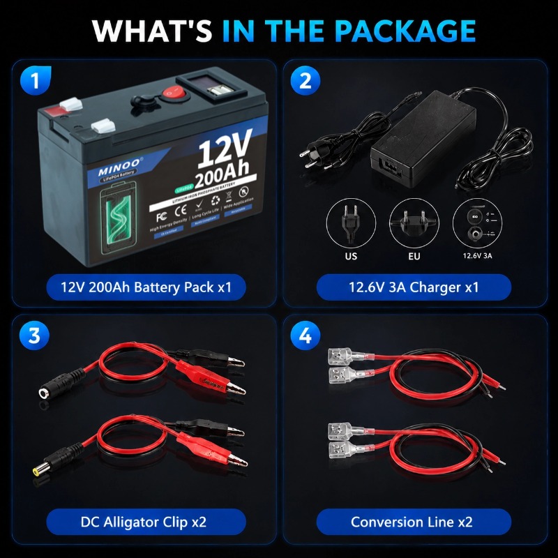 Baterai LiFePO4 12V 200Ah Deep - Fish Finder Charger ulasan dan harga