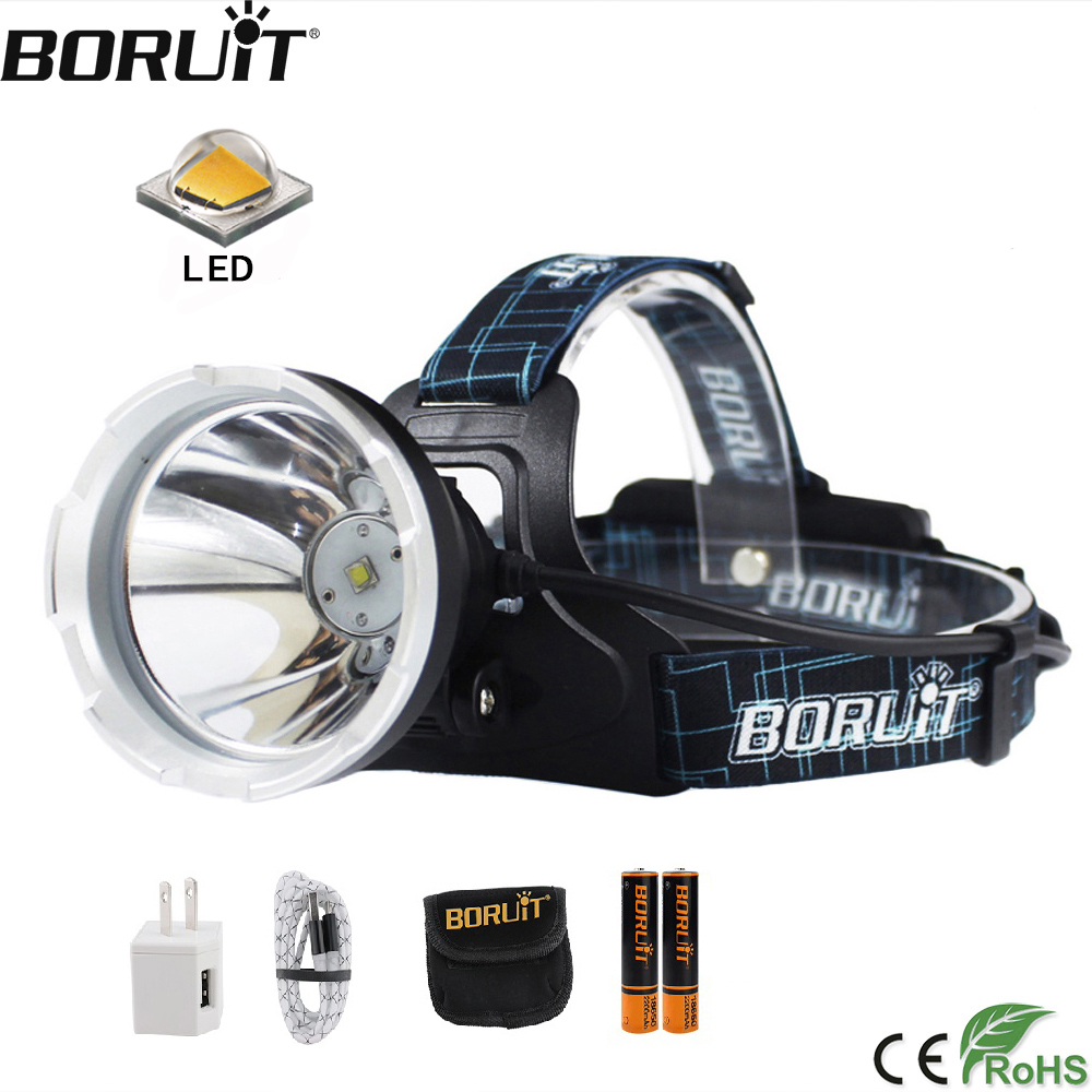 BORUIT lampu kepala, B10 LED S - Fish Finder Charger ulasan dan harga