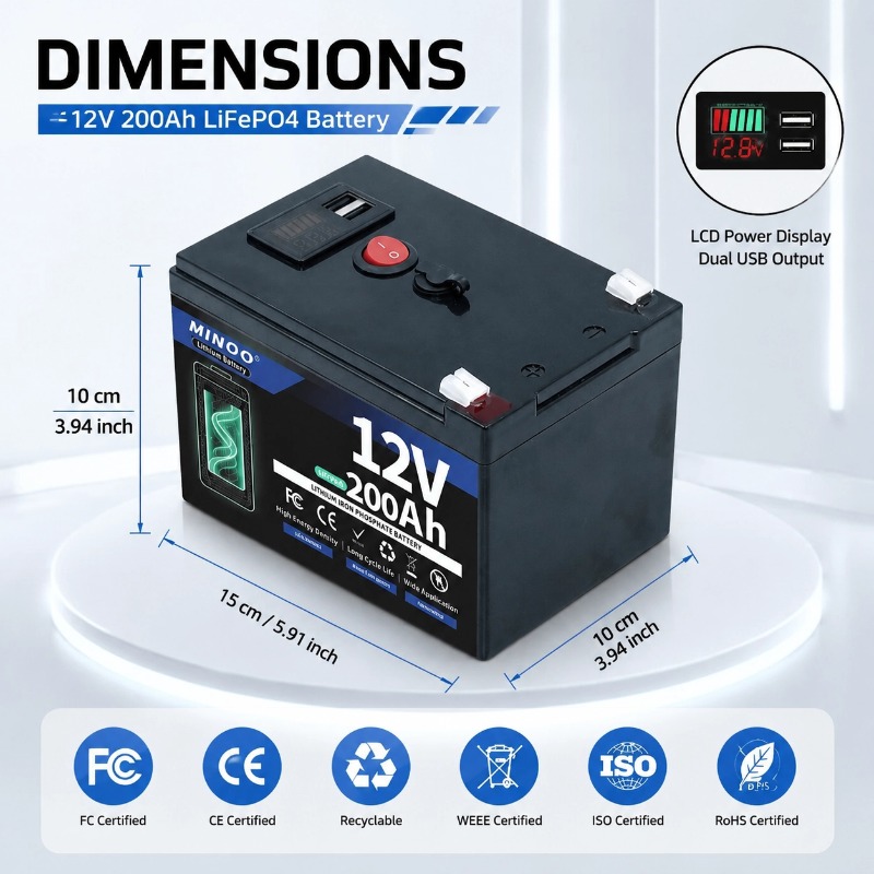 Baterai Surya LiFePO4 12V 200A - Fish Finder Battery ulasan dan harga